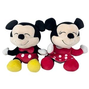 TY Sparkle 2023 7” Beanie Babies Minnie Mouse & Mickey Mouse Plush Toys